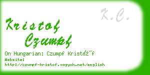 kristof czumpf business card